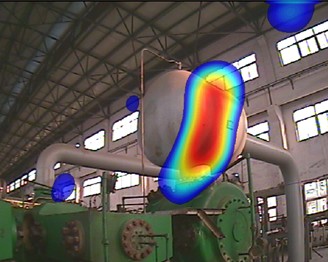 储气罐异常噪声的声像图